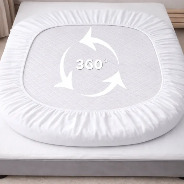 Cotton_Waterproof_Solid_White_King_Size_Mattress_Protector
