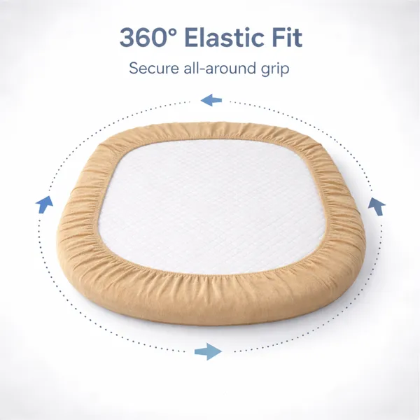 Cotton_Waterproof_Solid_Beige_King_Size_Mattress_Protector