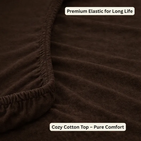 Cotton_Waterproof_Solid_Brown_King_Size_Mattress_Protector