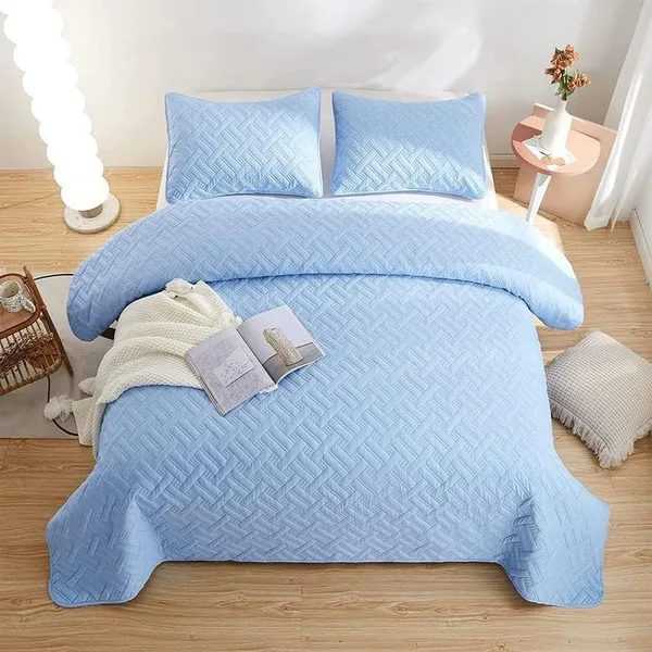 Cotton_Quilted_Solid_Sky_Blue_King_Size_Fitted_Bed_Cover