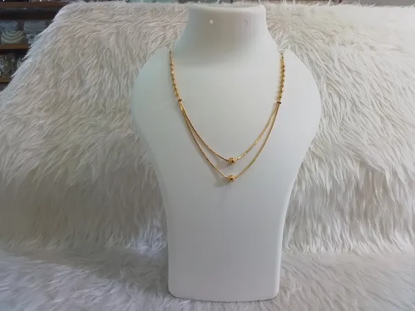 Gold_Brass_Double_Layered_Beaded_Delicate_Necklace_For_Women
