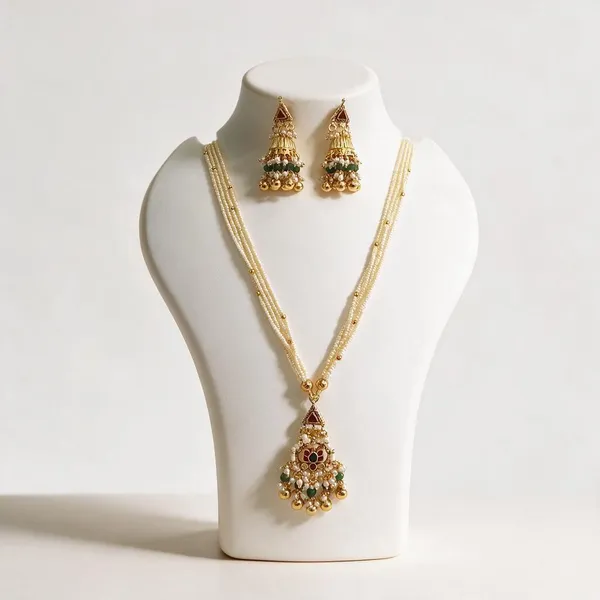 Gold_Brass_Traditional_Multicolour_Bead_Necklace_Set_For_Women