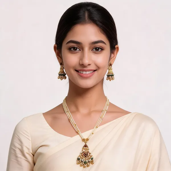 Gold_Brass_Traditional_Multicolour_Bead_Necklace_Set_For_Women