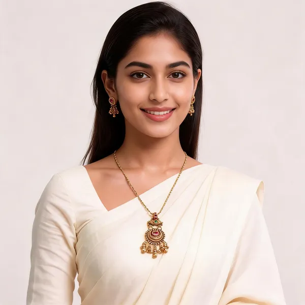 Gold_Brass_Stone_Accent_Traditional_Necklace_Earrings_Set_For_Women