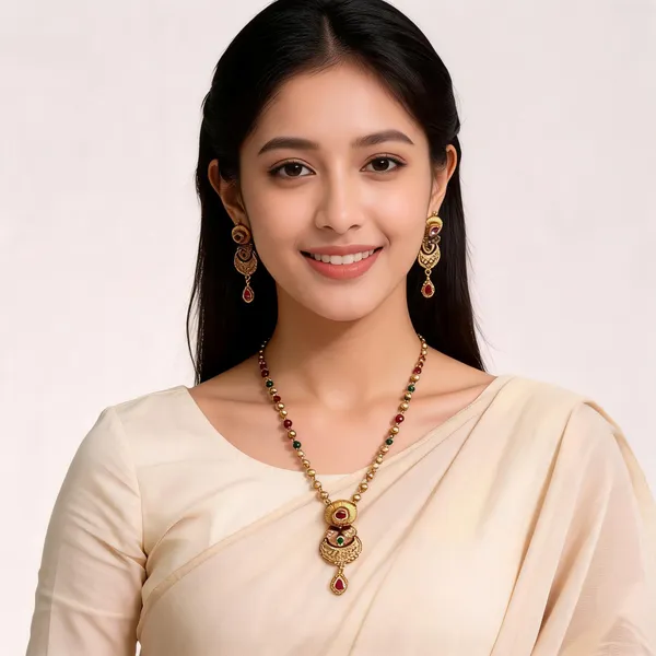 Gold_Brass_Multicolor_Beaded_Traditional_Necklace_And_Earrings_Set_For_Women