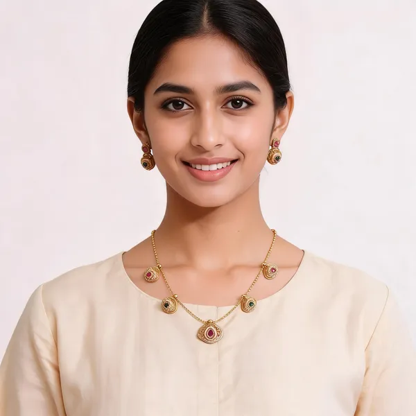 Gold_Brass_Stone_Studded_Pendant_Necklace_And_Earrings_Set_For_Women