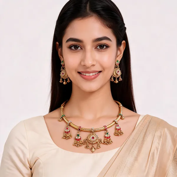 Gold_Brass_Multicolour_Stone_Traditional_Necklace_Set_For_Women