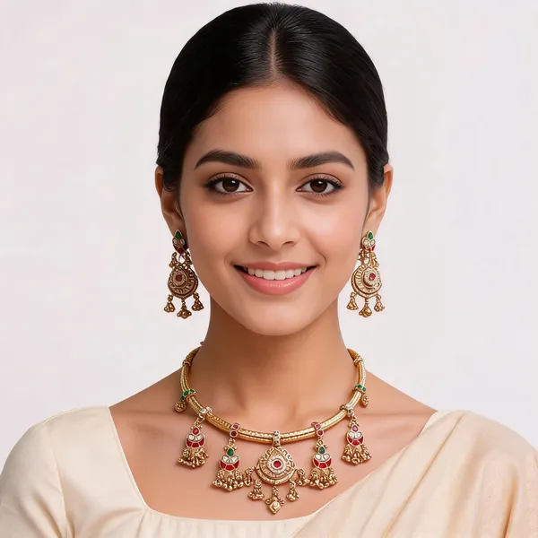 Gold_Brass_Multicolour_Stone_Traditional_Necklace_Set_For_Women