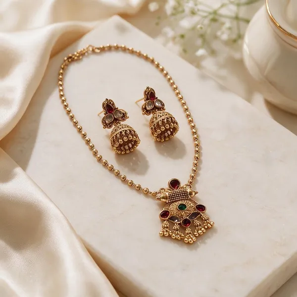 Gold_Brass_Traditional_Stone_Accent_Necklace_Set_For_Women