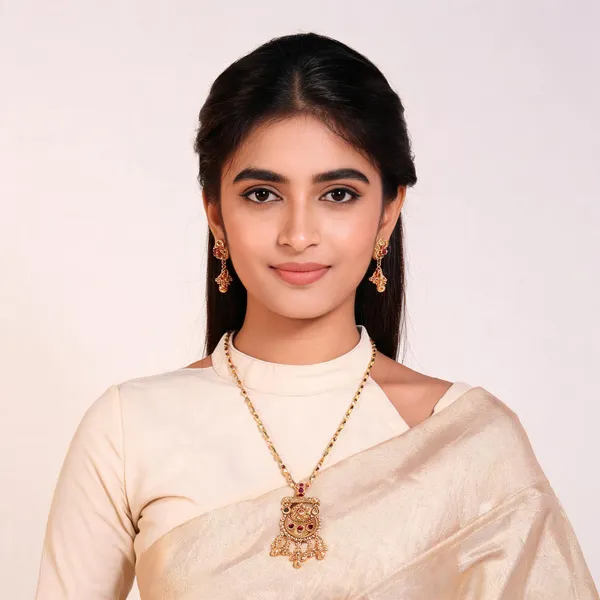 Gold_Brass_Traditional_Ornate_Pendant_Necklace_Set_For_Women