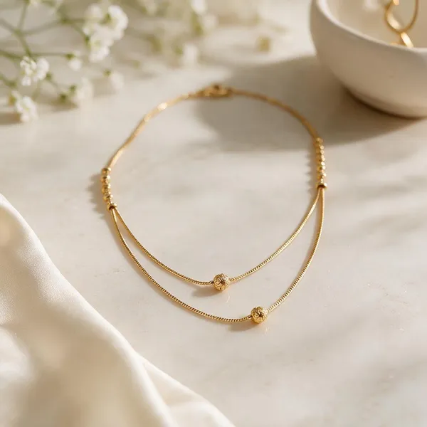 Gold_Brass_Double_Layered_Beaded_Delicate_Necklace_For_Women