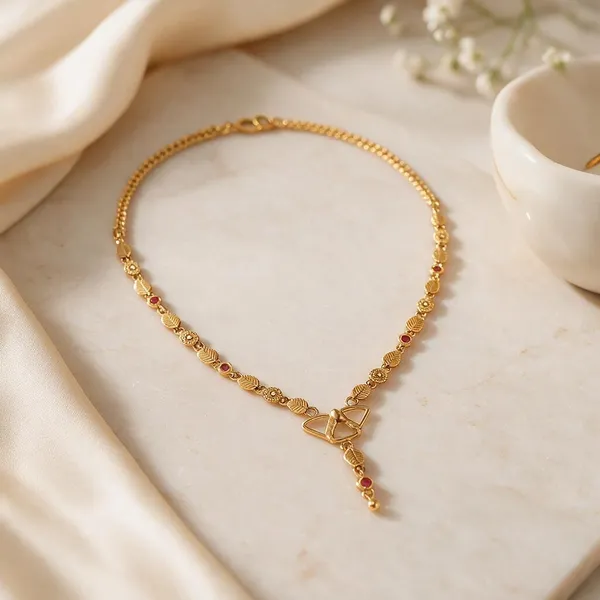 Gold_Brass_Chain_Pendant_Delicate_Necklace_For_Women