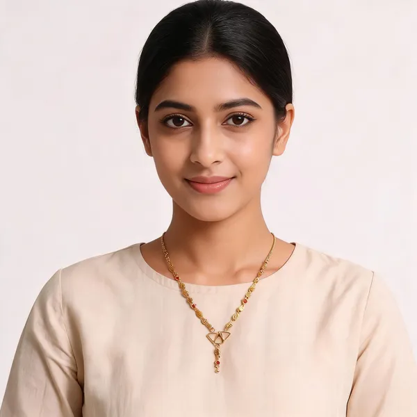 Gold_Brass_Chain_Pendant_Delicate_Necklace_For_Women
