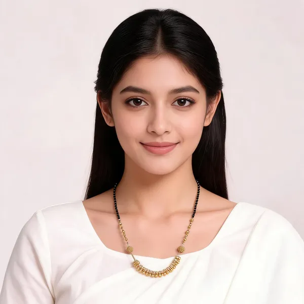Gold_Brass_Black_Beaded_Mangalsutra_Delicate_Necklace_For_Women