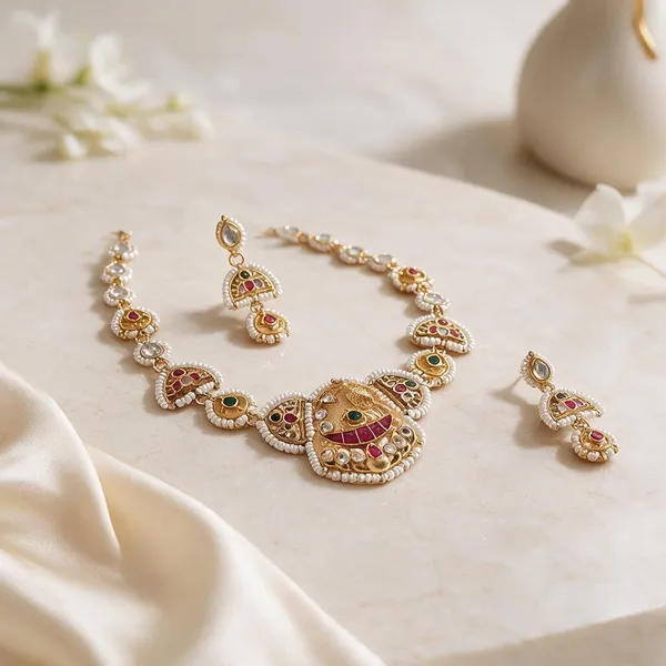Gold_Brass_Stone_Ornate_Traditional_Necklace_And_Earrings_Set_For_Women