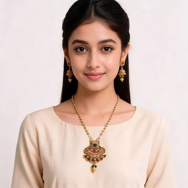 Gold_Brass_Traditional_Ornate_Drop_Pendant_Necklace_Set_For_Women