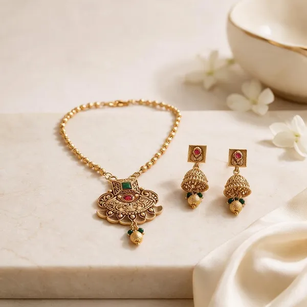 Gold_Brass_Traditional_Ornate_Drop_Pendant_Necklace_Set_For_Women
