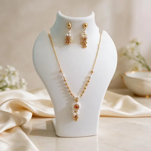 Gold_Brass_Floral_Stone_Necklace_And_Earrings_Set_For_Women