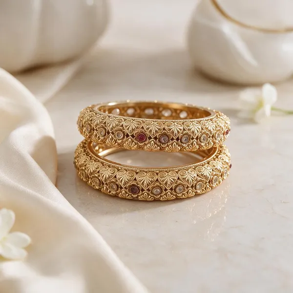 Gold_Brass_Traditional_Floral_Filigree_Kangan_Bangle_For_Women