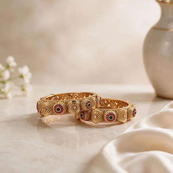 Gold_Brass_Stone_Studded_Ornate_Kangan_Bangle_Set_For_Women