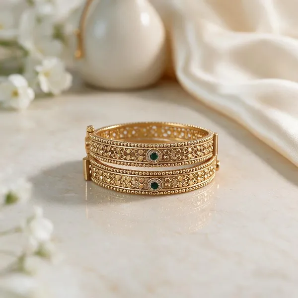 Gold_Brass_Green_Stone_Embellished_Kangan_Bangle_For_Women