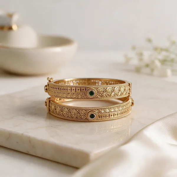 Gold_Brass_Green_Stone_Embellished_Kangan_Bangle_For_Women