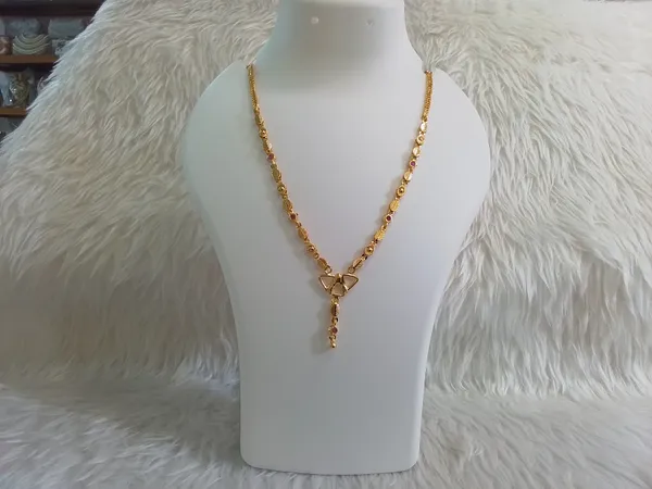 Gold_Brass_Chain_Pendant_Delicate_Necklace_For_Women