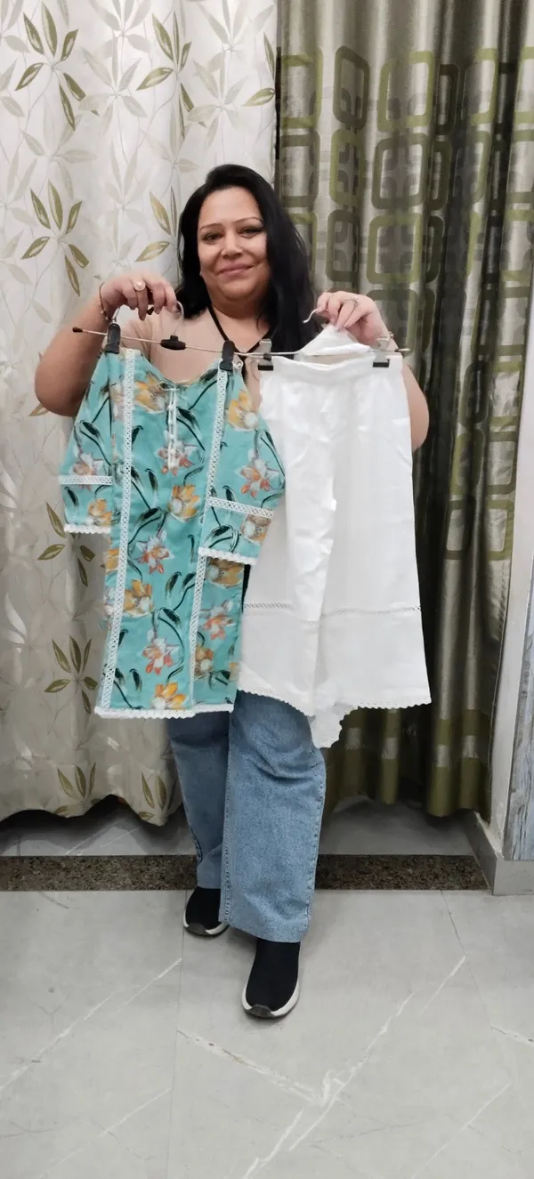 Sea_Blue_White_Cotton_Palazzo_Suit_Set_For_Kids