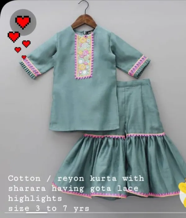 Premium_Garara_Sets_For_Kids_Terquaish_Blue
