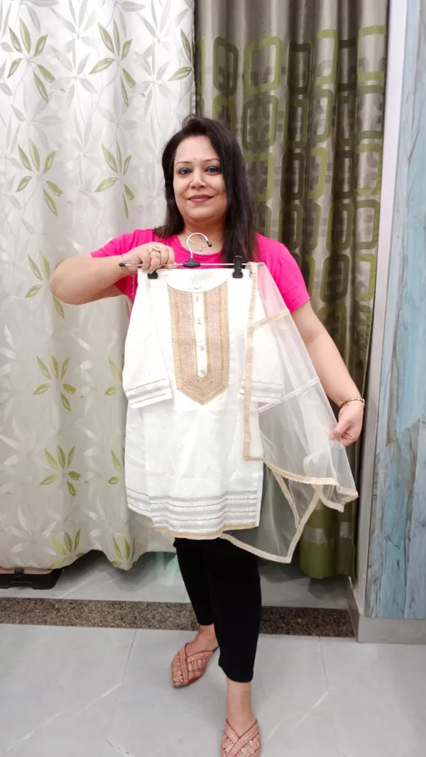 Pure_Cotton_Chiken_Suits_For_Kids_White_And_Gold