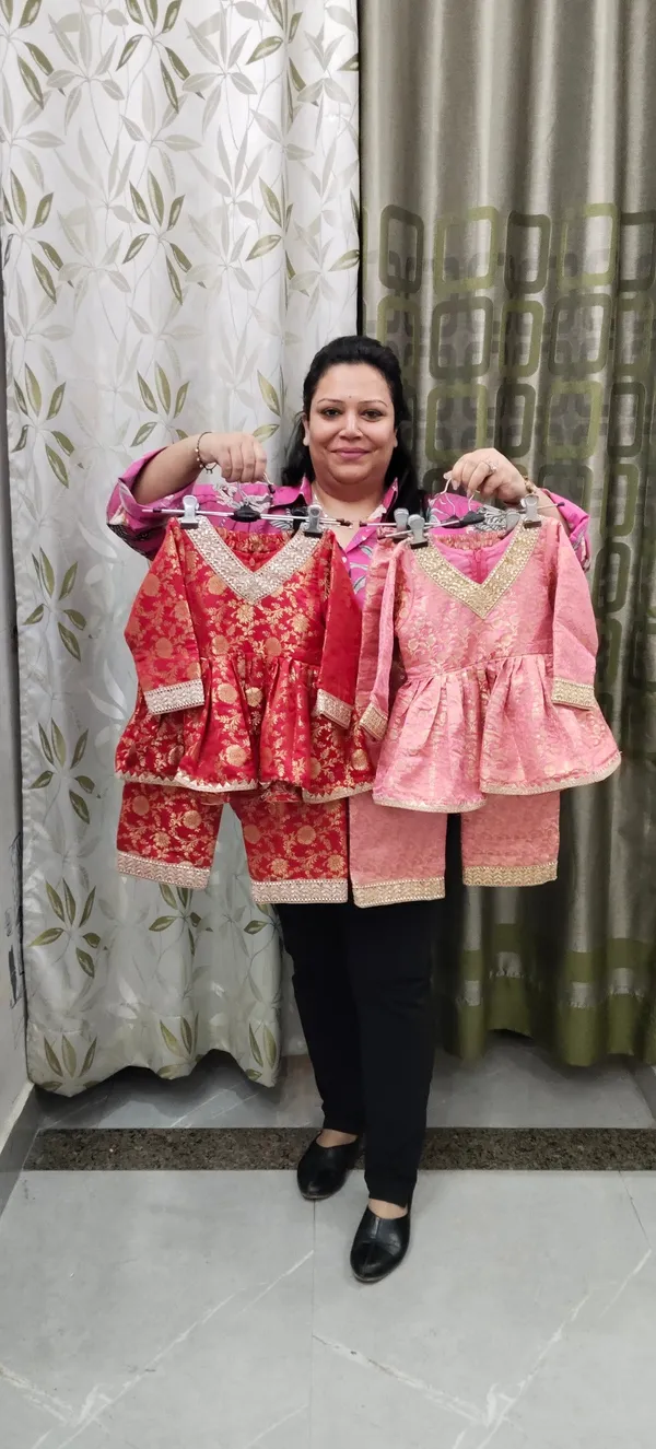 Luxe_Banarasi_Cords_For_Kids_Green