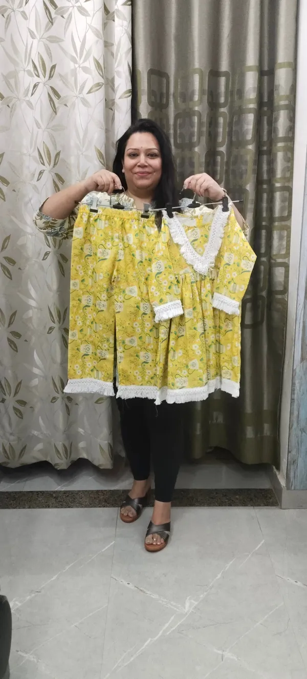 Summer_Cotton_Frock_Suits_For_Kids_Mehndi_Green