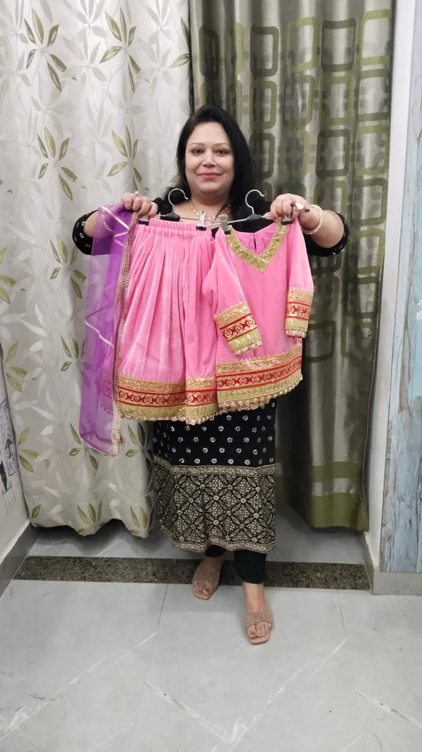 Premium_Velvet_Lehenga_For_Kids_Light_Pink