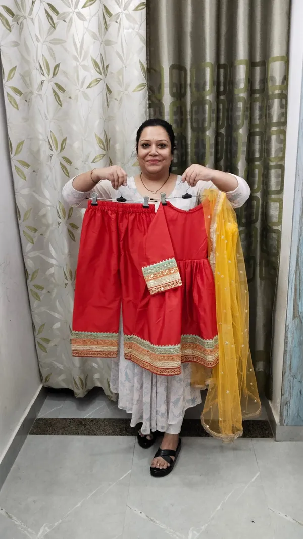 Wine_Silk_Embroidered_Frock_Suit_For_Kids