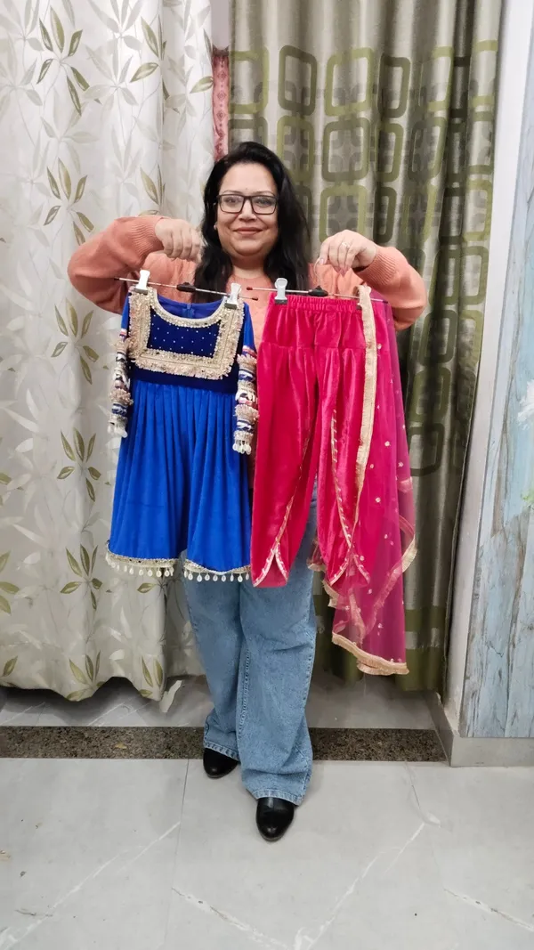 Premium_Velvet_Kaudi_Dress_Royal_Blue_N_Rani
