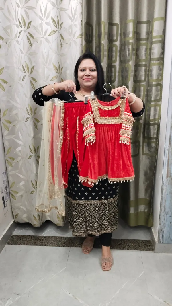 Red_Velvet_Kaudi_Embroidered_Dress_For_Kids