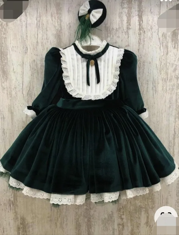 Heavy_Velvet_Frock_For_Kids_Wine