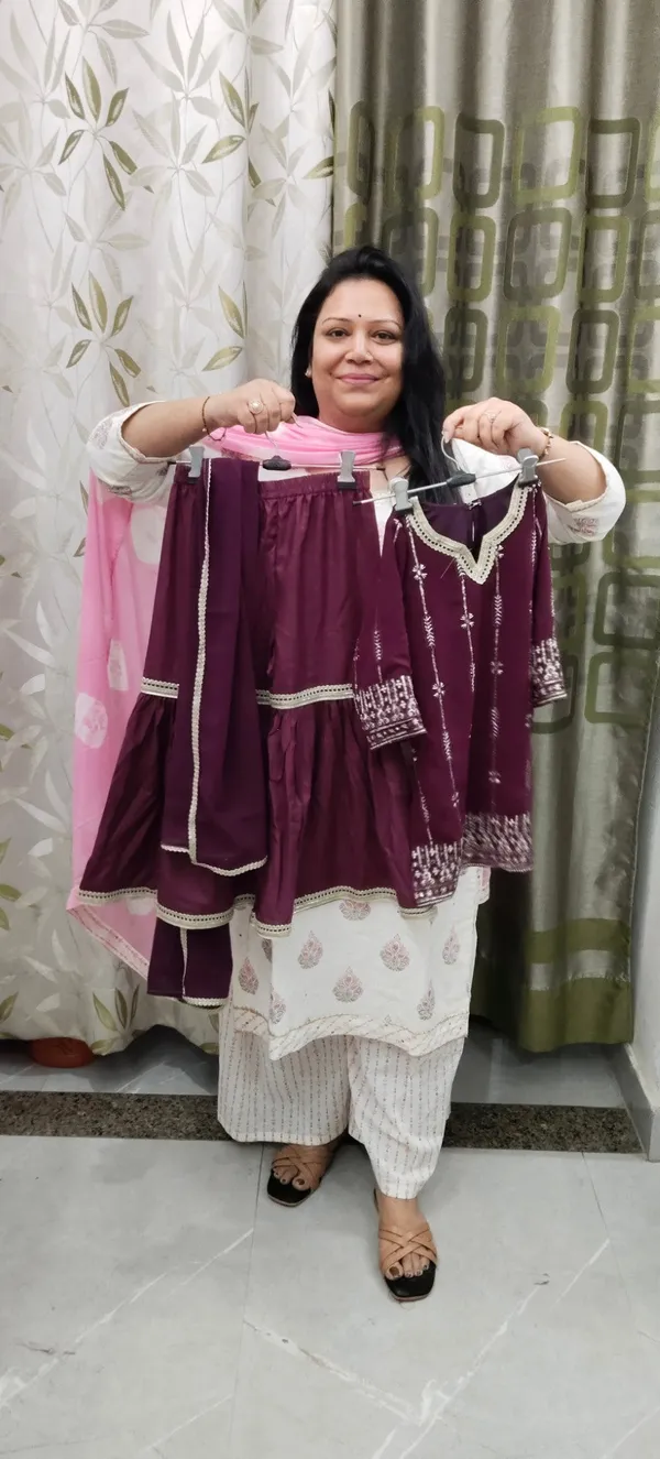 Georgette_Garara_Set_For_Kids_Turquoise_Blue