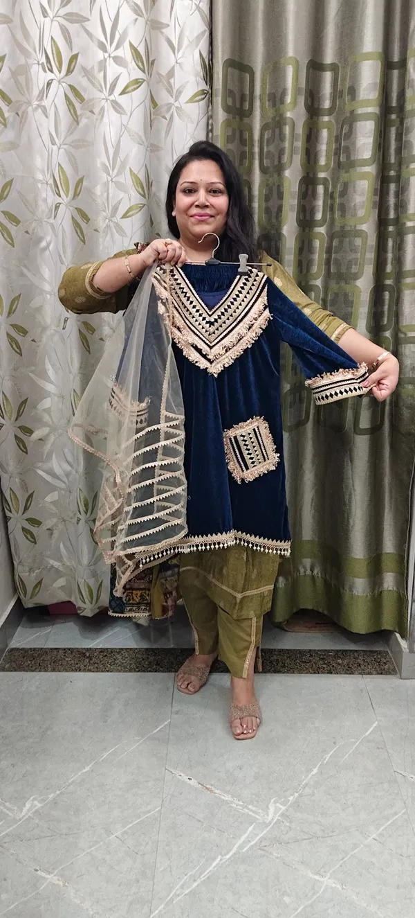 Velvet_Aline_Suit_For_Kids_Navy_Blue