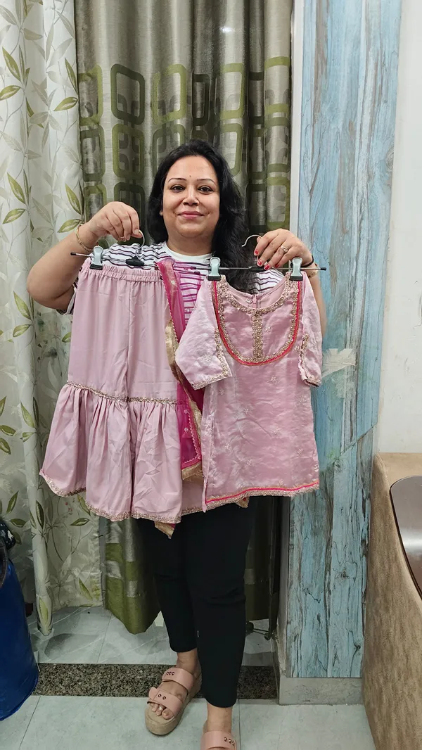 Pink_Satin_Silk_Hand_Work_Buti_Gharara_Set_For_Kids