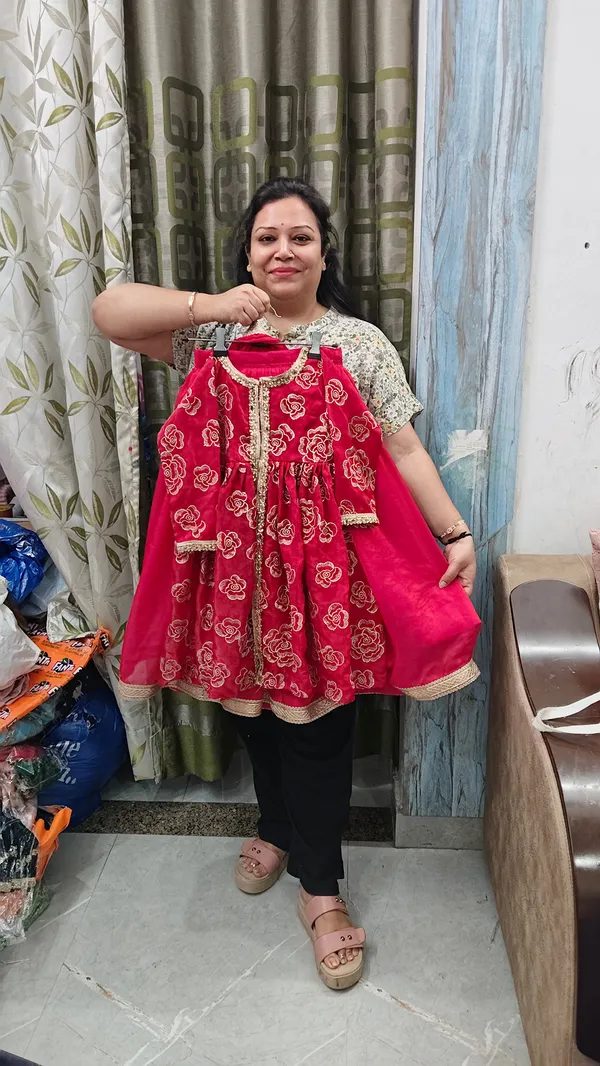 Red_Silk_Indo-Western_Set_For_Kids