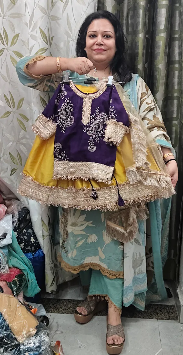 Embroidered_Kurta_With_Lehnga_Purple