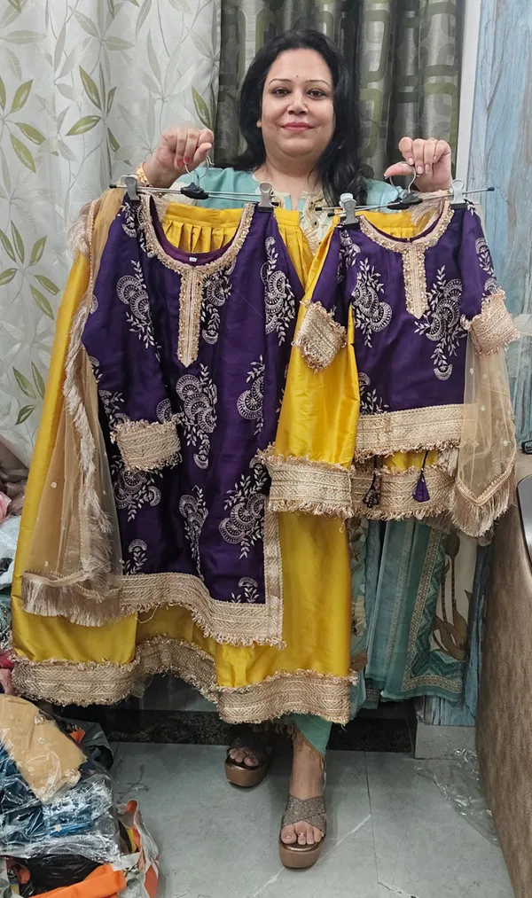 Embroidered_Kurta_With_Lehnga_Purple