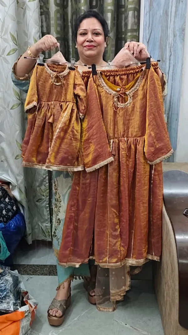 Premium_Satin_Silk_Cirosky_Work_Mother_Daughter_Matching_Outfits