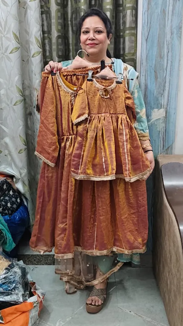 Premium_Satin_Silk_Cirosky_Work_Mother_Daughter_Matching_Outfits