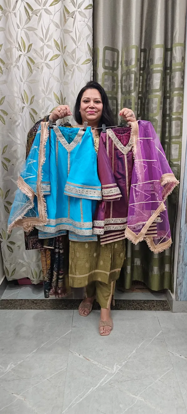 Sky_Blue_Purple_Banarasi_A-Line_Frock_Suit_For_Kids