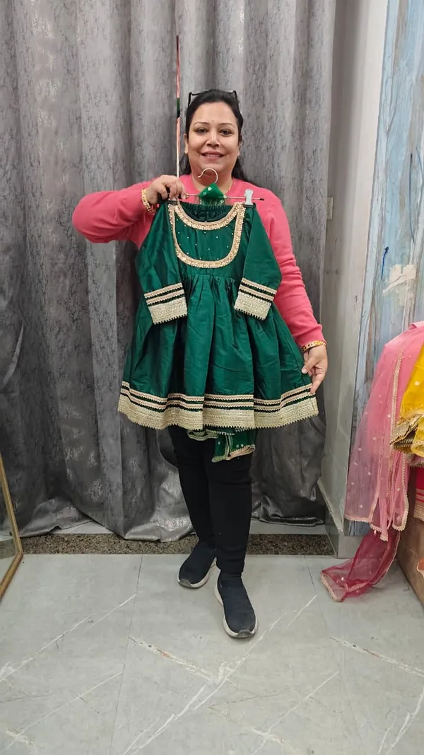 Premium_Party_Wear_Frock_Suits_Bottle_Green