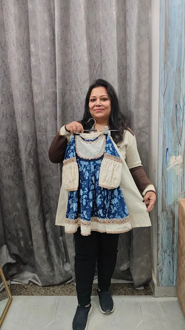 Blue_Pure_Cotton_Chikankari_Frock_Suit_For_Kids
