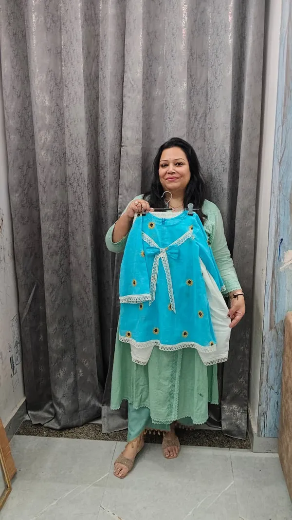 Blue_Silk_Bow_Co-Ord_Set_For_Kids