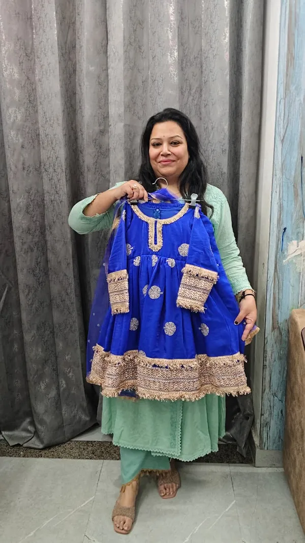 Royal_Blue_Silk_Maharani_Frock_Suit_For_Kids